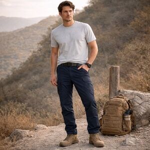 CQR Pants Mens Police Navy Tactical TLP125 Cargo Military Range Ripstop Sz 36x30